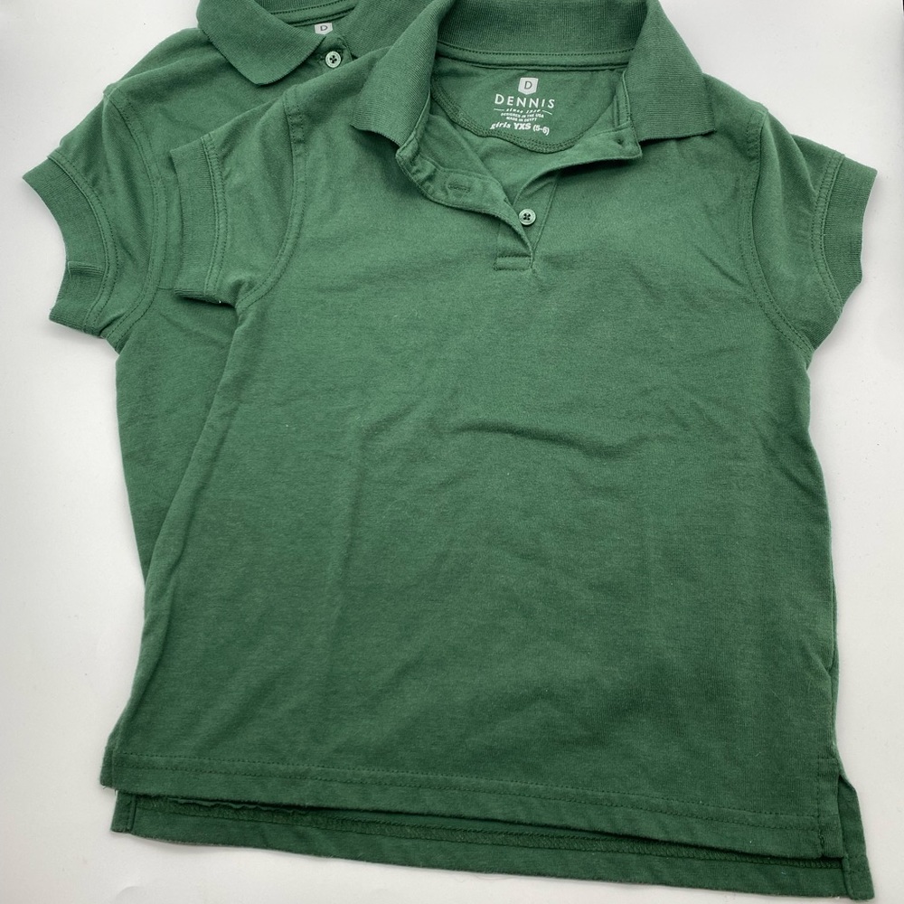 2 Girls Dennis Green Uniform Shirts Shortsleeved YXS (5-6)